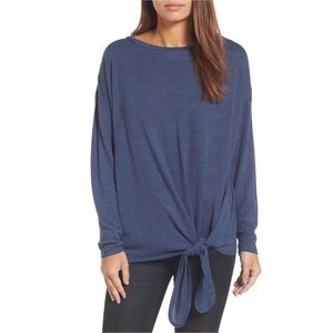 NEW Caslon Tie Front Sweatshirt